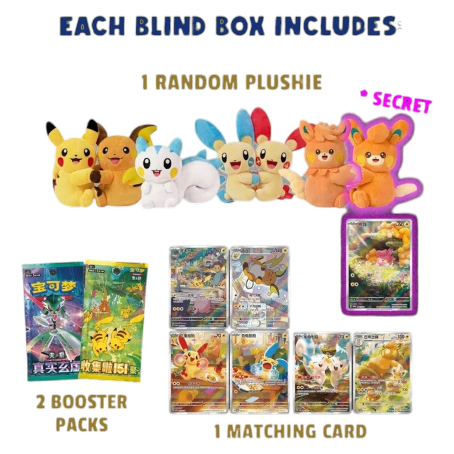Pokémon TCG - Plush Tin Blind Box with Display Card - Simplified Chinese